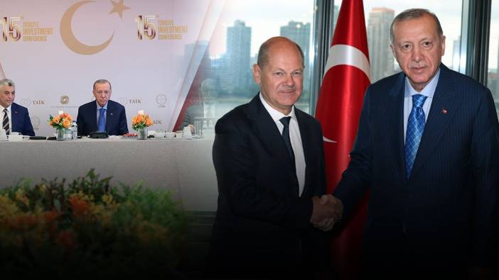 Erdoğan, Amerikalı ve Türk iş insanları ile bir araya geldi. Scholz'u Türkevi'nde ağırladı