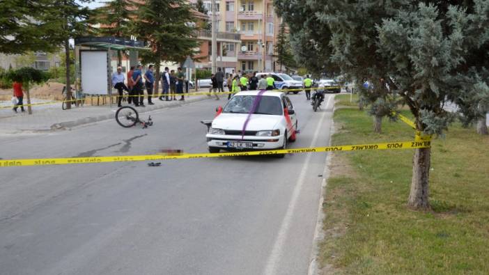 Konya'da otomobilin çarptığı bisikletli çocuk kurtarılamadı