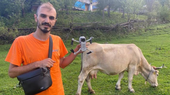 Artvin'de drona çobanlık yaptırıyor! Yurdum insanı