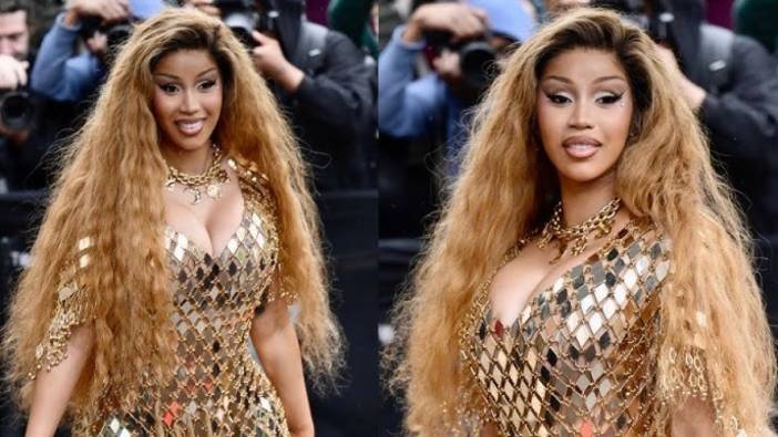 18 gün önce doğum yapmıştı. Cardi B, Paris'i fethetti