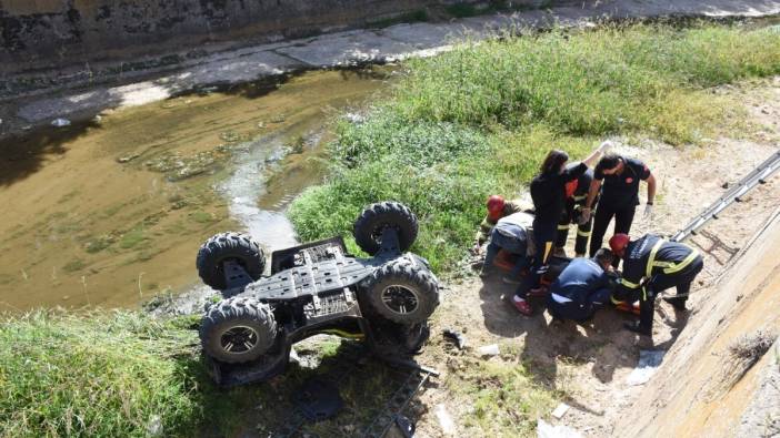 Kırıkkale'de ATV aracı 5 metre yüksekten dereye uçtu: 2 yaralı