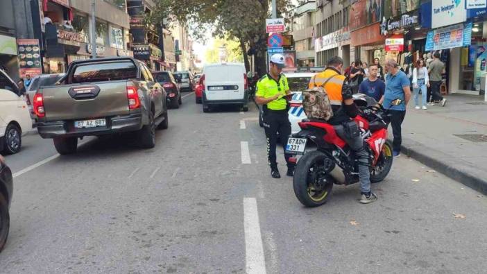 Zonguldak'ta polislerden 7 motosiklet sürücüsüne ceza yağdı