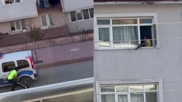 Evinin penceresinden pompalı tüfekli ateş açtı, 1 polisi yaraladı