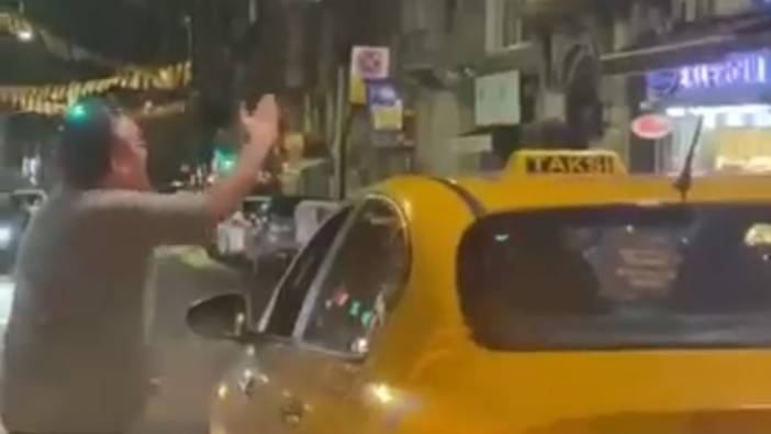 İstanbul Şişli'de taksici ile kadın yolcu arasında ücret tartışması kamerada