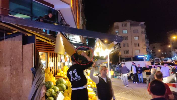 6'ncı kattan düştü, manavın brandası hayatını kurtardı