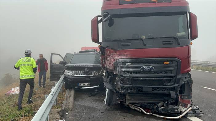 Sis kaza getirdi! lüks cip metrelerce sürüklendi! 3 yaralı