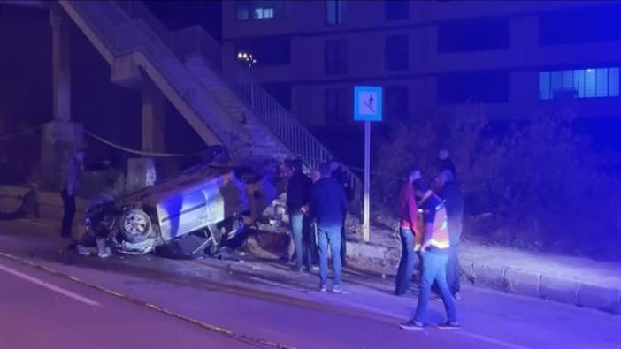 Bayburt'ta devrilen otomobilin sürücüsü hayatını kaybetti