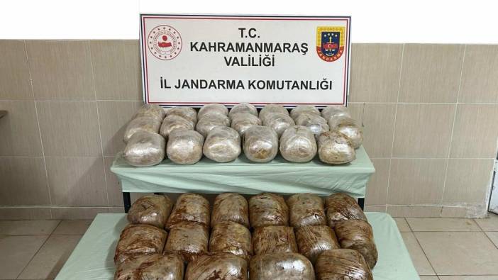 Kahramanmaraş'ta MDF yüklü bir kamyonda sandıklar içinde 48 kilo skunk ele geçirildi