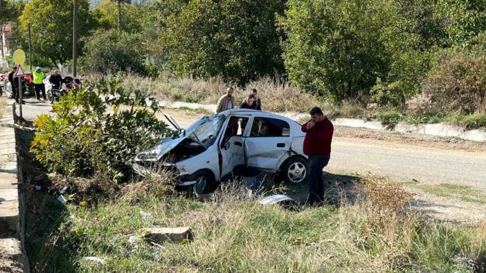 Ağaçlara çarpan otomobilin sürücüsü ağır yaralandı