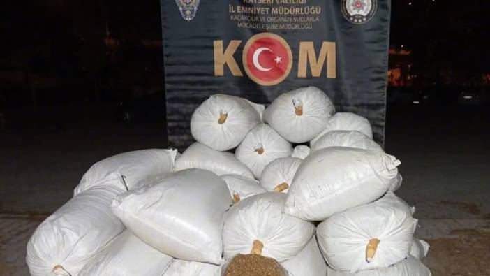 Kayseri’de ele geçirildi: Tam 1 ton 760 kilo