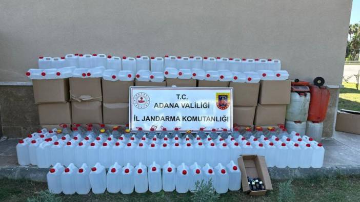 Adana'da bin 475 litre kaçak alkol ele geçirildi