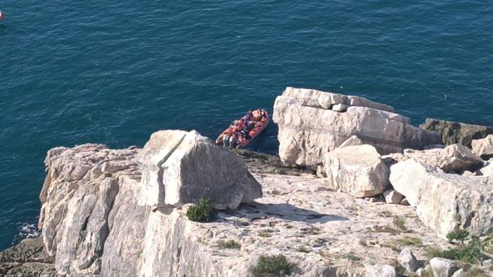 Turistleri sahil güvenlik kurtardı