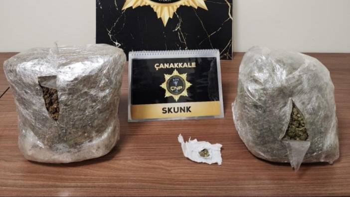 Çanakkale’de 1 kilogram 700 gram uyuşturucu madde ele geçirildi