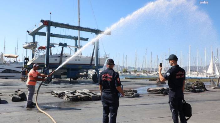 Muğla Belediyesi'nden marinalarda yangın denetimi