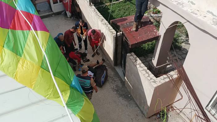 Hatay'da feci kaza! 6 metreden beton zemine düştü