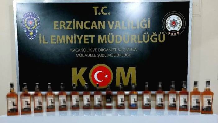 Erzincan’da kaçak içki operasyonu