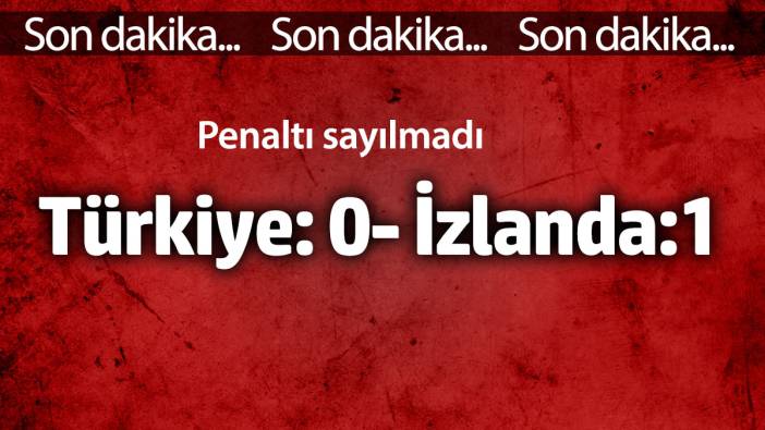 Türkiye'nin penaltı golü sayılmadı Türkiye: 0- İzlanda: 1