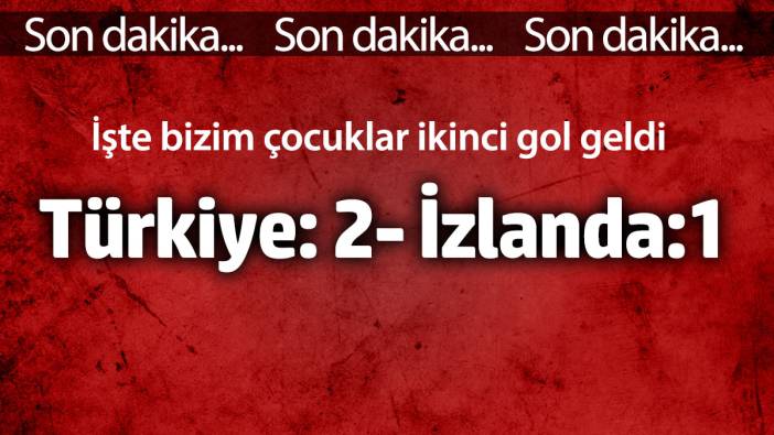 İkinci yarıda ikinci gol geldi:  Türkiye: 2- İzlanda: 1