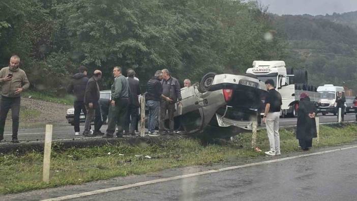 Zonguldak’ta ıslak zemin kazaya neden oldu