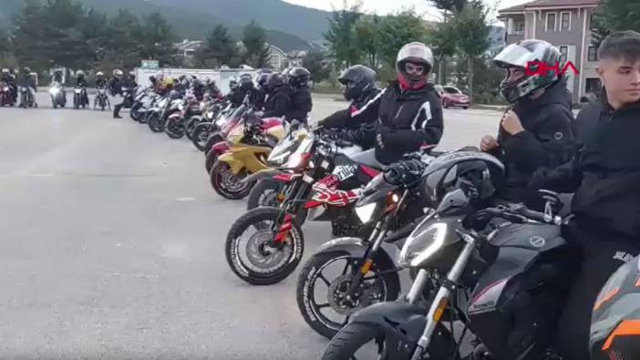 Bolu'da motosikletlilerden 'Yenidoğan Çetesi' protestosu