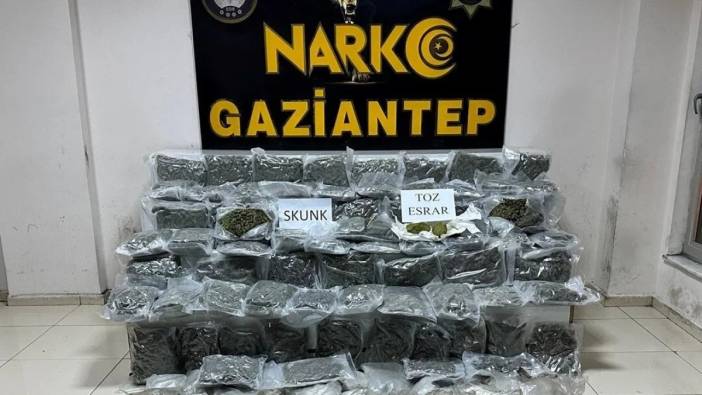 Gaziantep’te 123 kilo skunk ve metamfetamin ele geçirildi! 4 tutuklama