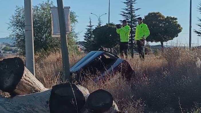 Tavşanlı’da otomobil takla attı: 1 yaralı