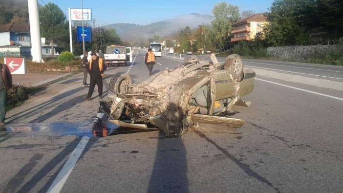 Tofaş takla attı, sürücü yaralandı