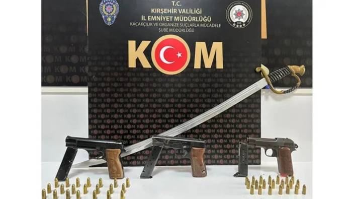 Kırşehir'de yasa dışı silah ticareti operasyonu