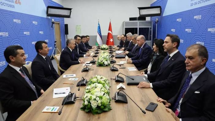 Cumhurbaşkanı Erdoğan Özbekistan Cumhurbaşkanı Mirziyoyev ile görüştü