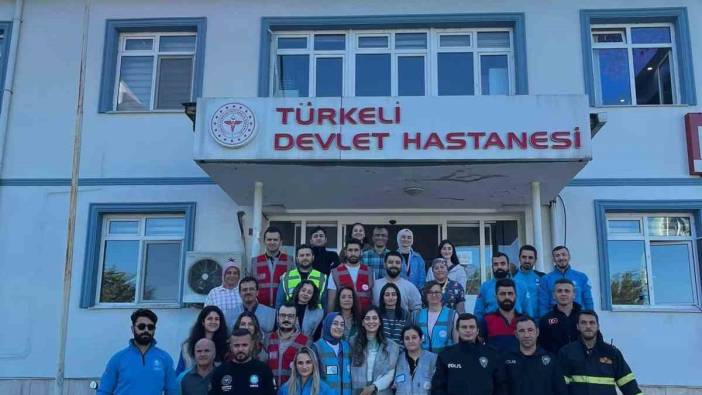 Devlet Hastanesi'nde tatbikat