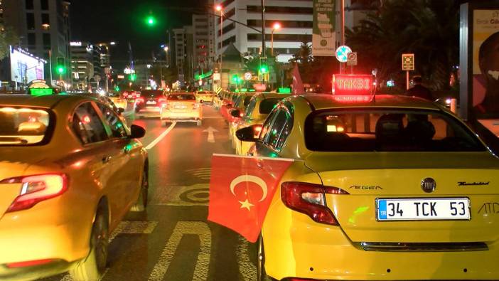 İstanbul’daki taksiciler Ankara’da saldırıyı protesto etti