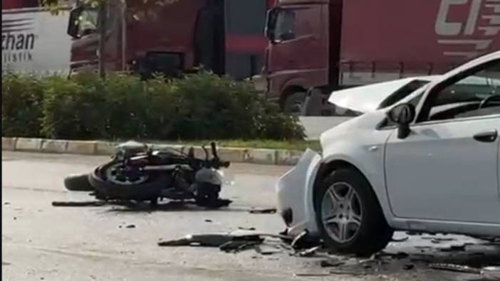 Ters yola giren otomobil motosiklete çarptı dehşet saçtı: 1 ölü 1 yaralı