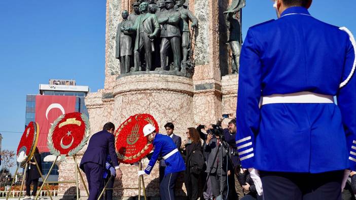 Taksim’de 29 Ekim töreni