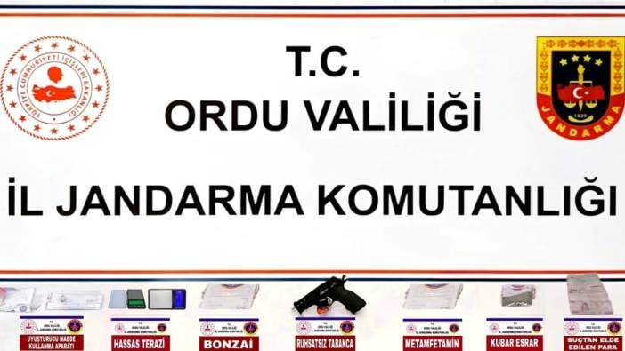 Ordu’da jandarmadan uyuşturucu operasyonu: 7 tutuklama