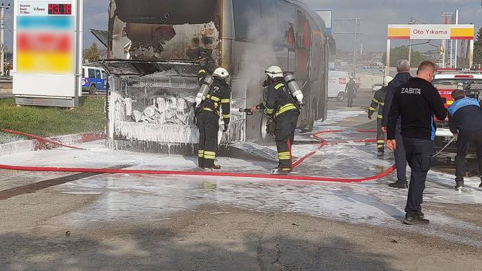 Tekirdağ'da faciadan dönüldü. Yanan otobüsü çektiği yer şoke etti