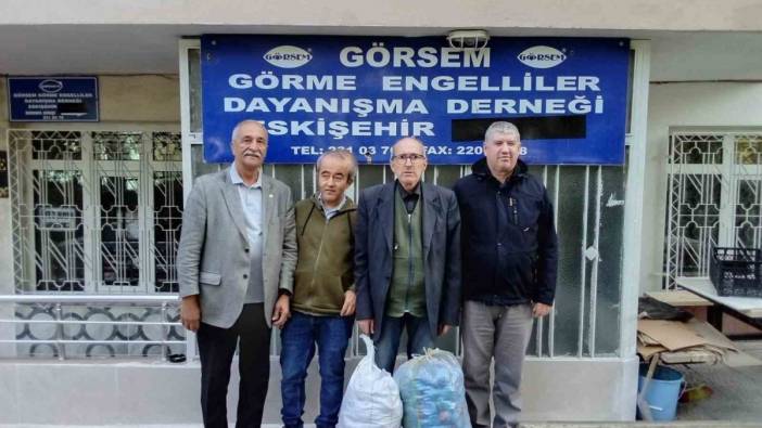 Köy Kültür Evi’nden görme engelliler için kapak bağışı