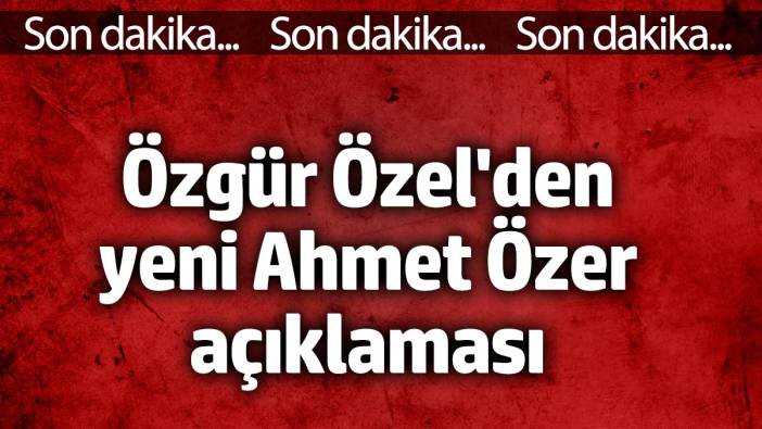 Özgür Özel MYK grup toplantısı öncesi konuşuyor 'Ahmet Özer gündemiyle toplandı'