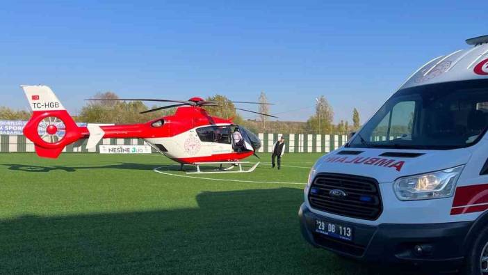 Boğazına fındık kaçtı, nefessiz kaldı! Ambulans helikopterle hastaneye sevk edildi