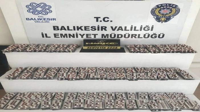 Balıkesir' de binlerce ecza hapı yakalandı