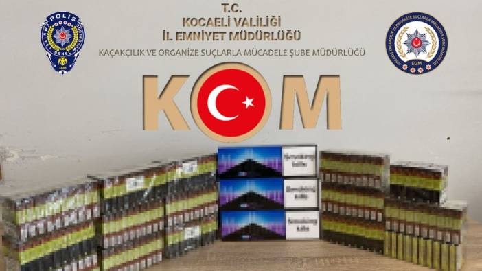 Kocaeli’de kaçak tütün operasyonu: Çok sayıda ürün ele geçirildi