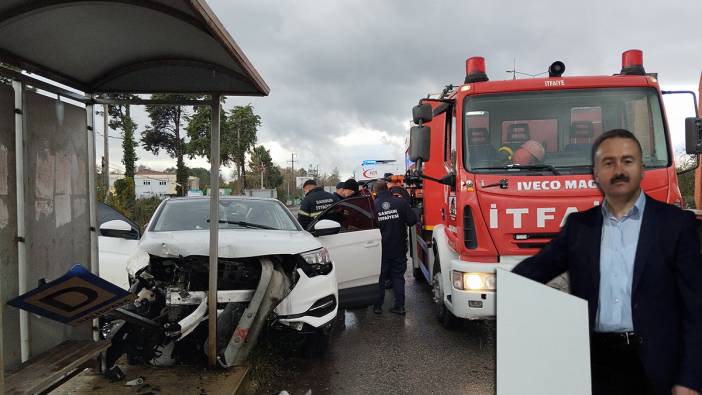 Samsun’da feci kaza: Bariyer ok gibi saplandı