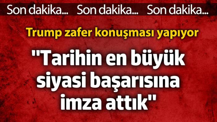 Trump zafer konuşması yapıyor