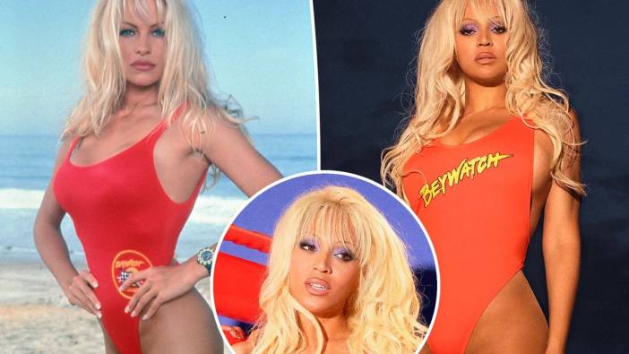 Pamela Anderson kılığına giren Beyonce gündem oldu