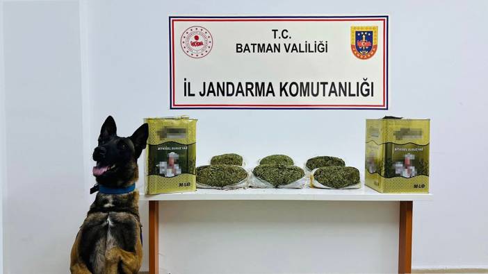 Batman’da yağ tenekelerinin içinde esrar bulundu