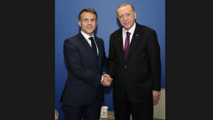 Cumhurbaşkanı Erdoğan Fransa Cumhurbaşkanı Macron ile görüştü