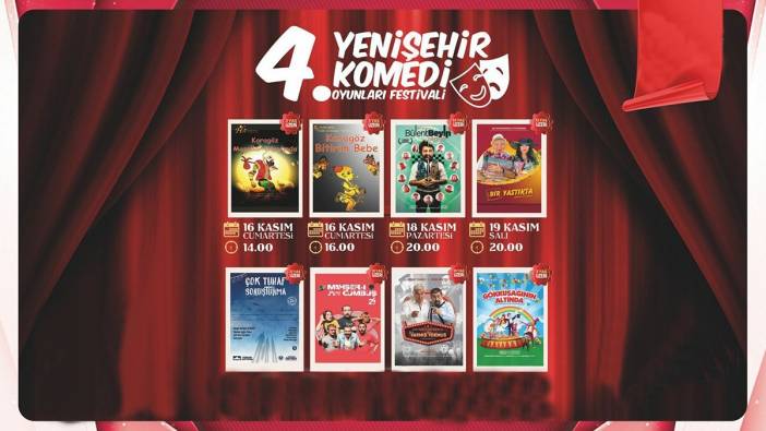 4. Yenişehir Komedi Oyunları Festivali 16 Kasım’da