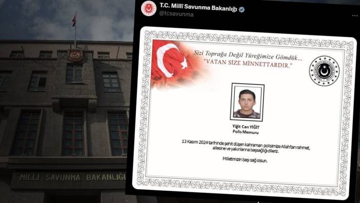 MSB acı haberi duyurdu: Bir polisimiz şehit oldu