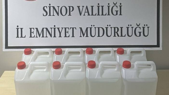 Sinop’ta 40 litre etil alkol ele geçirildi: 1 şüpjeliye yasal işlem