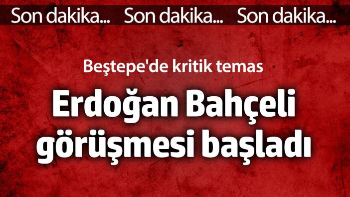 Erdoğan Bahçeli görüşmesi başladı