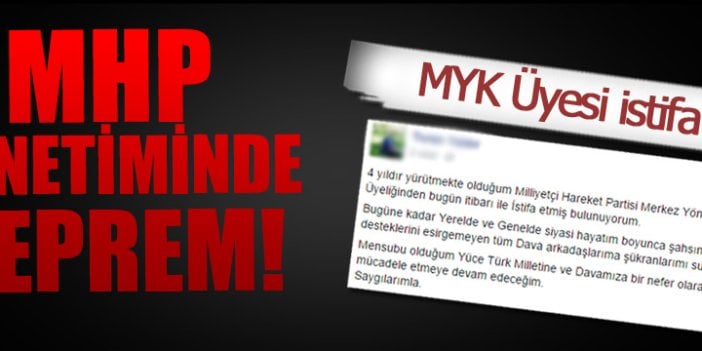 MHP MYK Üyesi Yaldır İstifa Etti